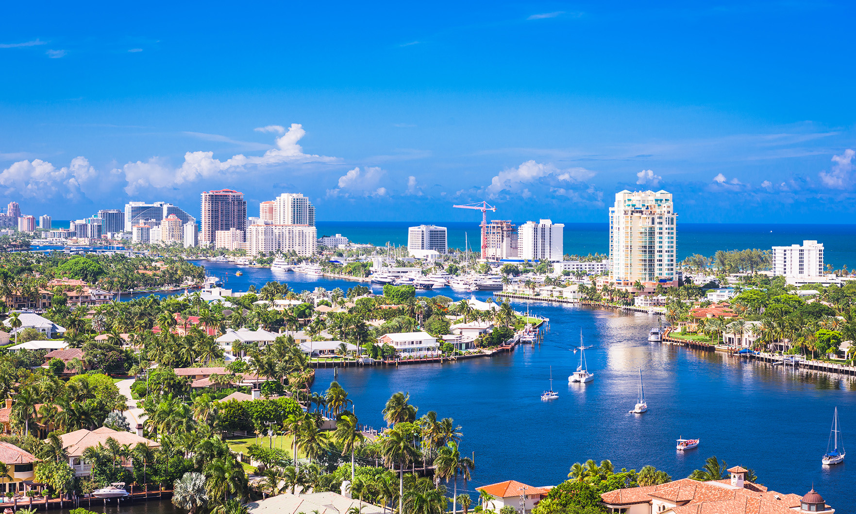 housing prices overvalued in Florida Ft. Lauderdale aerial single-family homes, condos, Intracoastal