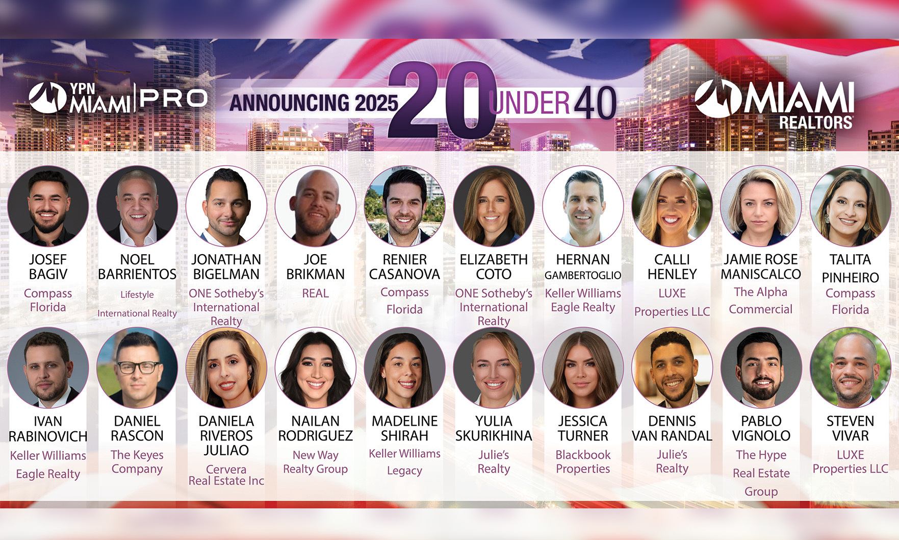 MIAMI REALTORS® names 2025 20 Under 40 