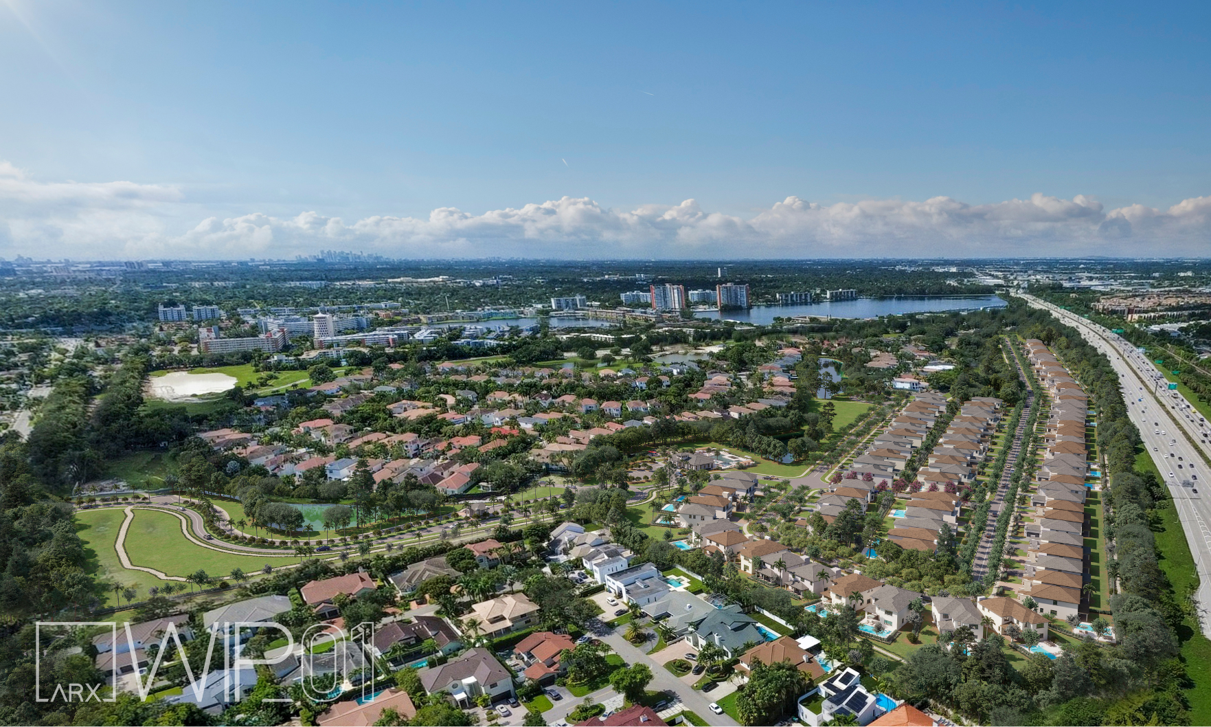 Overhead view of Greenview Presidential Estates.
