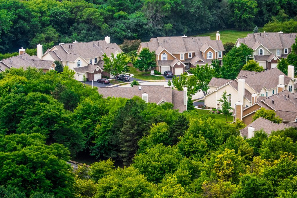 Residential building from above